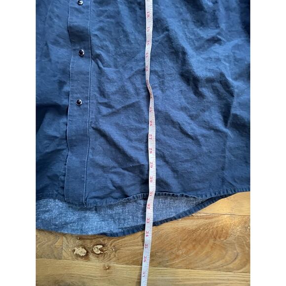 VTG Wrangler Western Shirt Men 2XL Blue Aztec Pearl Snap Rodeo Cowboy Southwest - Picture 7 of 10